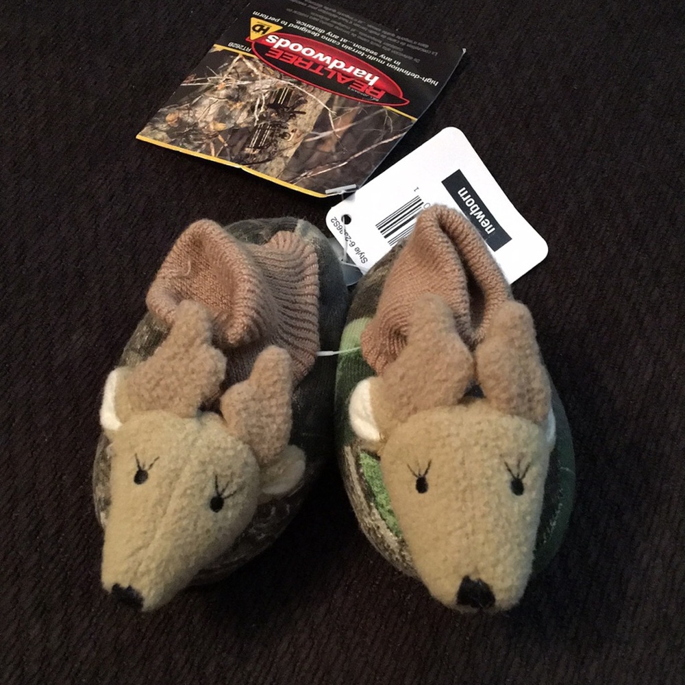 Camo deer newborn sox